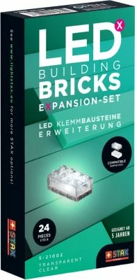 STAX System LED-Klemmbausteine - Expansion Transparent Clear - LEGO®-kompatibel