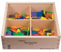 SINA®SPIELZEUG Holzspielzeug Fröbel Gabe 7-1 Quadrate & Dreiecke 25mm