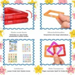 COSTWAY® Magnetspielzeug 158 Teile Magnetische Bausteine -Siku-Shop 22566086 05