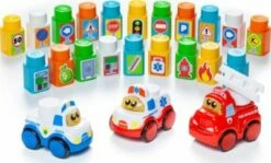 Molto Bausteine Set + Elektroauto + Spielmatte 124 X 75 Cm -Siku-Shop 22871970 03