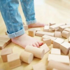 LEO & EMMA Holzspielzeug Öko Holzbausteine 54teilig In Schönem Baumwollbeutel -Siku-Shop 24097788 05