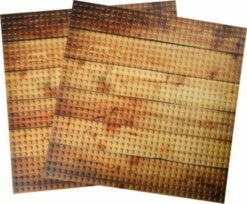 Stapelbare Bauplatte (25,5 X 25,5 Cm, 32 X 32 Noppen), Wooden Floor, Holzboden, 2er Set