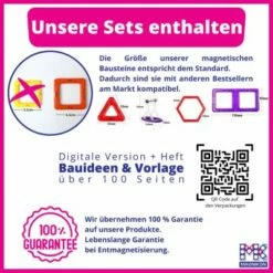 MAGNIKON Magnetische Bausteine “Der Komet” - Magnetbau-Set 30-teilig, Magnetbausteine, Ideal Als Konstruktionsspielzeug Zur Förderung Von Kreativität & Motorik, Spielzeug Für Kinder Ab 3 Jahre -Siku-Shop 26669001 06