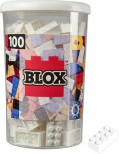 Siku-Shop 32 Simba Blox 100 Weiße 8er Steine In Dose