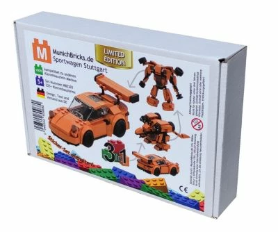 Klemmbausteinset MunichBricks MBE201_S Sportwagen Stuttgart 3 Klemmbausteinset MunichBricks MBE201_S Sportwagen Stuttgart