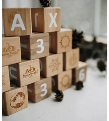 Kinderfeets Bambus ABC Blöcke - 18 Stück 4 Kinderfeets Bambus ABC Blöcke - 18 Stück – Bild 2
