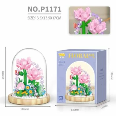 Vicabo Blumenstrauß Baustein In Glas Konstruktionsspielzeug Für Kinder 4 Vicabo Blumenstrauß Baustein In Glas Konstruktionsspielzeug Für Kinder – Bild 2