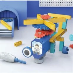 Syntek DIY Elektrische Wissenschafts- Und Bildungsbausteine Zusammengebaute Kinderspielzeuge Mit Mechanischen Getrieben Lernspielzeug Für Kinder Mit Großen Partikelbausteinen -Siku-Shop 30483066 05