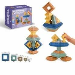 Syntek Kinderbausteine Jenga Spielzeug Weiche Gummibausteine Spielzeugset Für Die Frühe Bildung Von Kindern