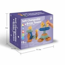Syntek Kinderbausteine Jenga Spielzeug Weiche Gummibausteine Spielzeugset Für Die Frühe Bildung Von Kindern -Siku-Shop 30483122 06