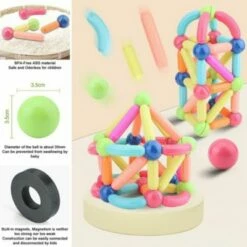 Epik 88Stk Magnetische Bauklötze Große Teilchenmagnete Intellektuelles Spielzeug Puzzle Für Die Früherziehung -Siku-Shop 30971720 04