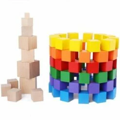 SHAOKE Small Cube Puzzle Lernspielzeug Für Kinder Viereckige Blöcke Aus Holz Für Den Matheunterricht Bausteine -Siku-Shop 31135515 03