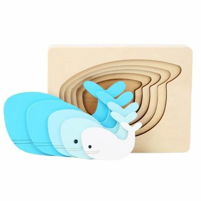 Epik Mehrschichtige 3D-Puzzle-Blöcke Holzpuzzle Aus Fünf Schichten Mit Cartoon-Tieren 3 Epik Mehrschichtige 3D-Puzzle-Blöcke Holzpuzzle Aus Fünf Schichten Mit Cartoon-Tieren