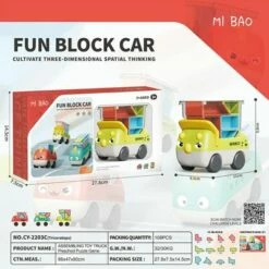 Debuy GmbH Spielzeugautoblöcke Frühes Lernen Bauklotzspielzeug