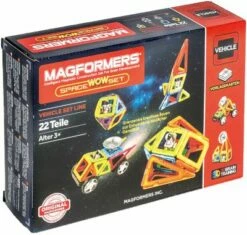 Magformers Creator Space-Set 22 Teile + Räder + Antennen